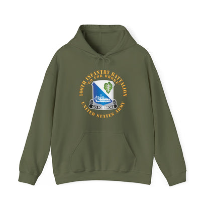 Unisex Heavy Blend™ Hooded Sweatshirt - Army - 100th Infantry Battalion - DUI - Go for Broke X 300