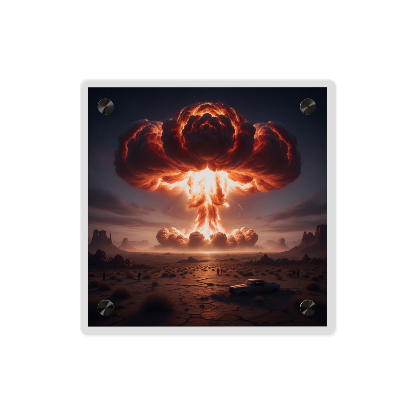 Acrylic Wall Art Panel - Atomic Blast in the desert