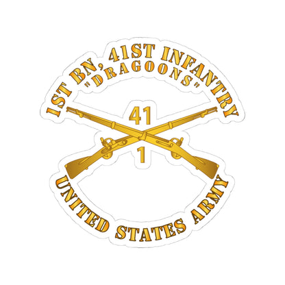 Kiss-Cut Stickers - Army - 1st Bn, 41st Infantry - Dragoons