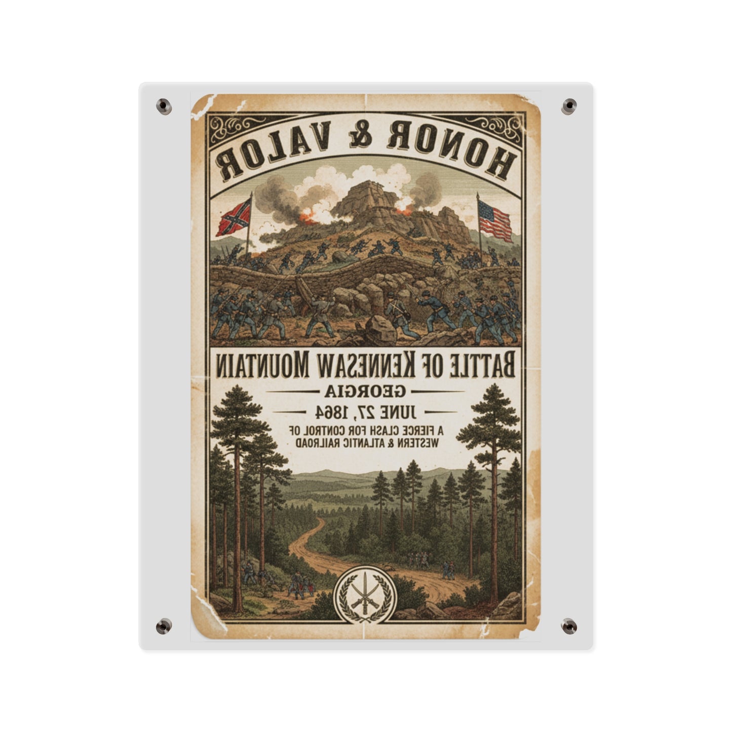 Acrylic Wall Art Panel - Battle of Kennesaw Mountain