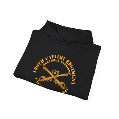 Unisex Heavy Blend™ Hooded Sweatshirt - Army - 180th Cavalry Regiment Branch - Oklahoma Warriors - US Army X 300