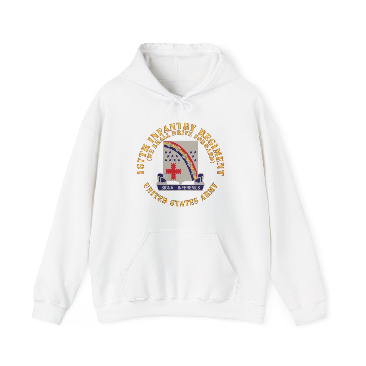 Unisex Heavy Blend™ Hooded Sweatshirt - Army -167th Infantry Regiment - We shall Drive Forward - DUI  X 300