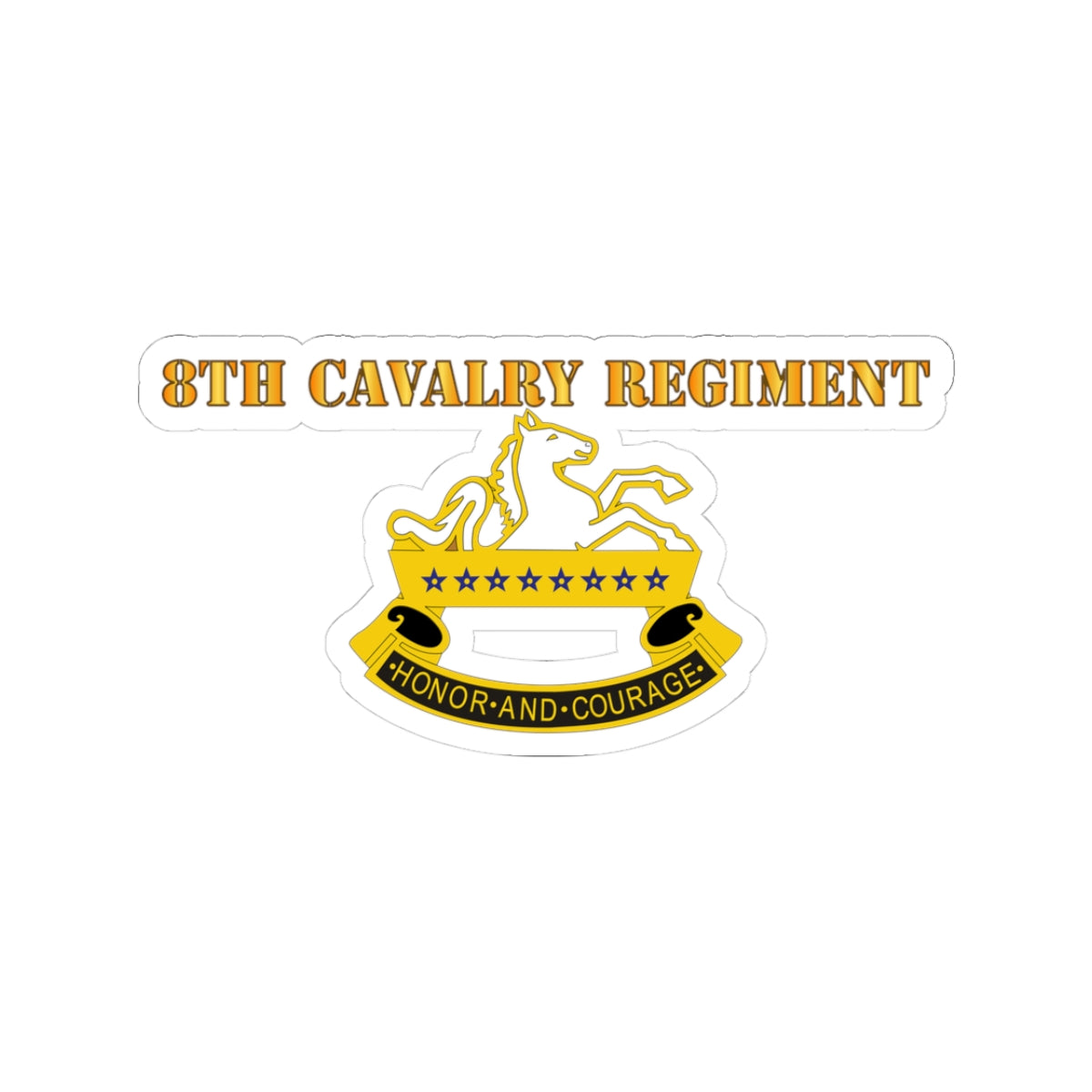 Kiss-Cut Stickers - Army - 8th Cavalry Regiment