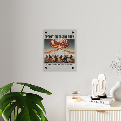 Acrylic Wall Art Panel - Atomic Testing in Nevada Desert Operation Fury