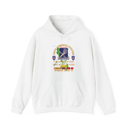 Unisex Heavy Blend™ Hooded Sweatshirt - Army - 188th Airborne Infantry - The Philippines - WWII w PAC SVC X 300