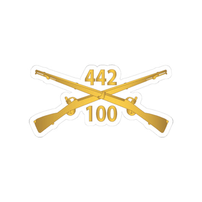 Kiss-Cut Stickers - Army - 100th Infantry Battalion, 442nd Infantry Regiment - wo Txt w Br X 300