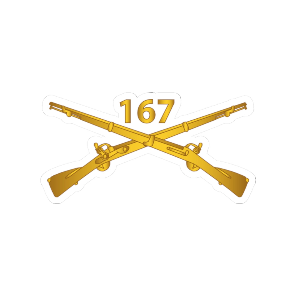 Kiss-Cut Stickers - Army - 167th Infantry Regiment - Inf Branch wo Txt X 300