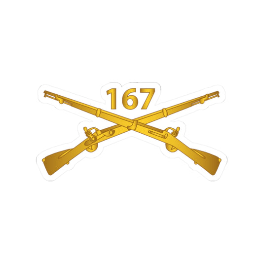 Kiss-Cut Stickers - Army - 167th Infantry Regiment - Inf Branch wo Txt X 300
