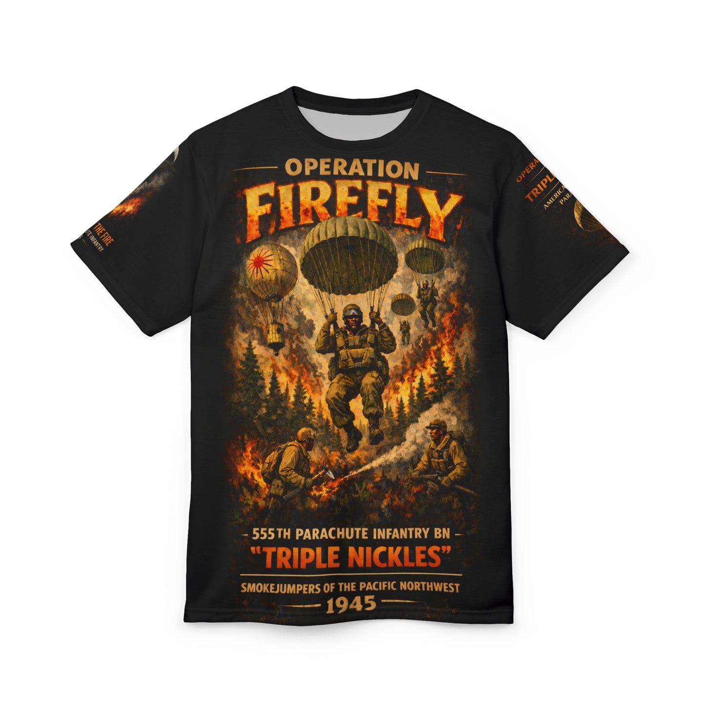 555th Parachute Infantry Battalion "Into the Fire" Tribute Tee