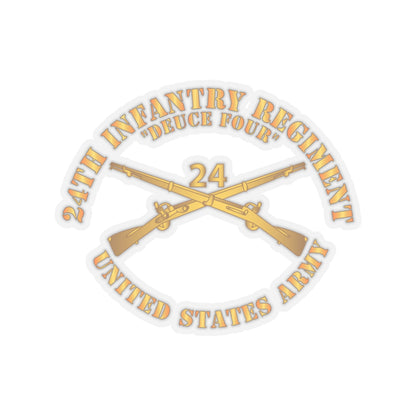Kiss-Cut Stickers - Army - 24th Infantry Regiment - Deuce Four  - Branch Insignia