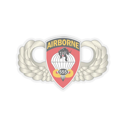 Airborne badge with wings on a white background