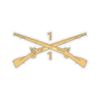 Kiss-Cut Stickers - Army - 1st Battalion, 1st Infantry Regiment Branch - wo Txt X 300