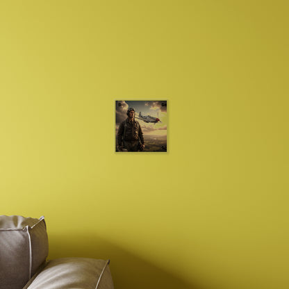 Acrylic Wall Art Panel - Army Air Corps Pilot