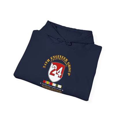 Unisex Heavy Blend™ Hooded Sweatshirt - 24th Engineer Group (Construction) - Kaiserslautern, Germany 1954 - 1972- w COLD WAR SVC X 300