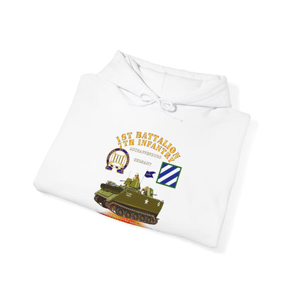 Unisex Heavy Blend™ Hooded Sweatshirt - Army - 1st Bn 7th Infantry - Aschaffenburg FRG - M113 APC  - CottonBalers X 300