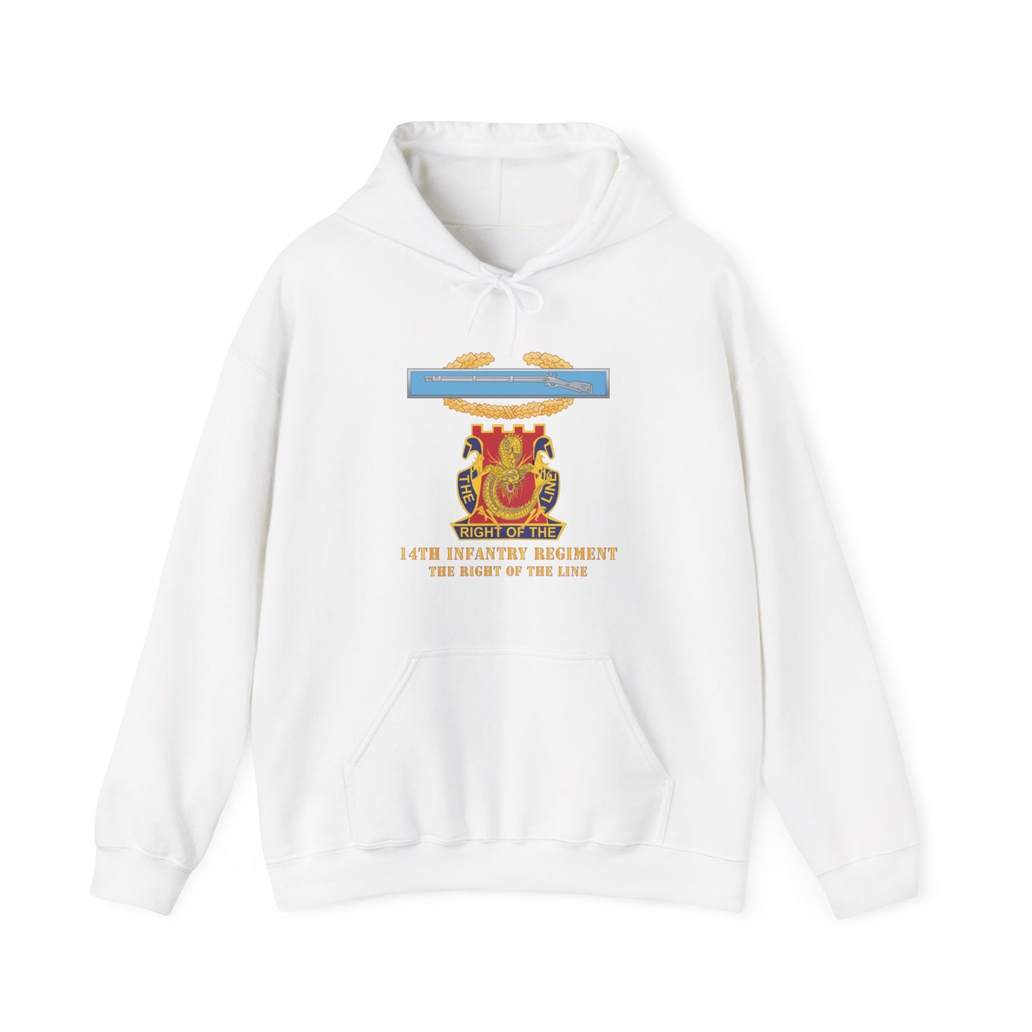 Unisex Heavy Blend™ Hooded Sweatshirt - Army - Master CIB - 14th Infantry Regiment - DUI w Txt X 300