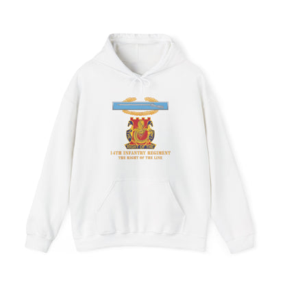 Unisex Heavy Blend™ Hooded Sweatshirt - Army - Master CIB - 14th Infantry Regiment - DUI w Txt X 300