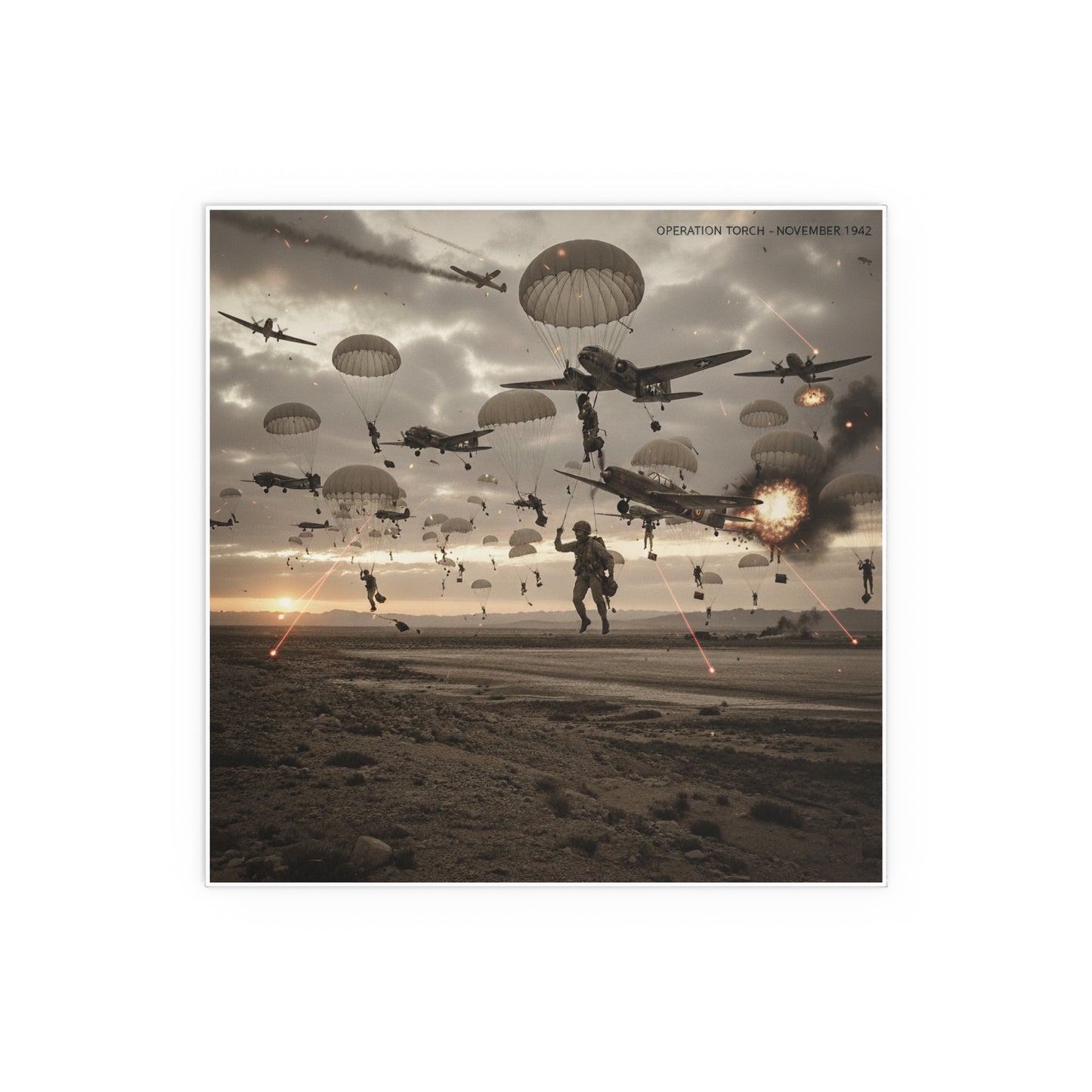 Indoor and Outdoor Silk Posters - Operation Torch Nov 1942