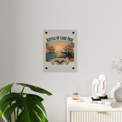 Acrylic Wall Art Panel - During the War of 1812, Commandant Perry’s American freshwater fleet takes on the Royal Navy in the Battle of Lake Erie