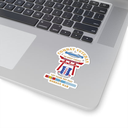 Kiss-Cut Stickers - Army - Combat Veteran - 187th Infantry Regiment - Torii, Rakkasans, Let Valor Not Fail, English, Latin w CIB w KOREA SVC