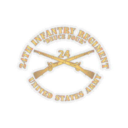 Kiss-Cut Stickers - Army - 24th Infantry Regiment - Deuce Four  - Branch Insignia