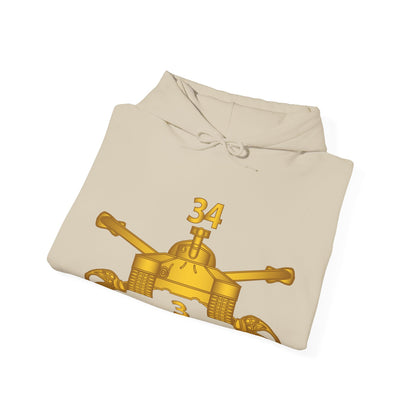 Unisex Heavy Blend™ Hooded Sweatshirt - Army - 3rd Bn 34th Armor - Armor Branch wo Txt