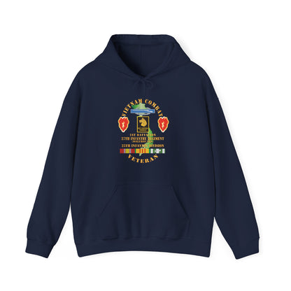Unisex Heavy Blend™ Hooded Sweatshirt - Army - Vietnam Combat Infantry Veteran w 1st Bn 27th Inf - Wolfhounds - 25th ID SSI X 300