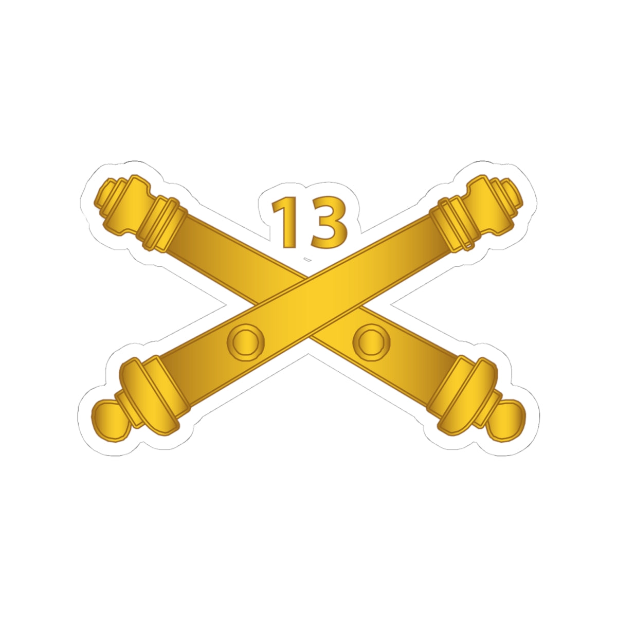 Kiss-Cut Stickers - Army - 13th Field Artillery Regiment - Arty Br wo Txt