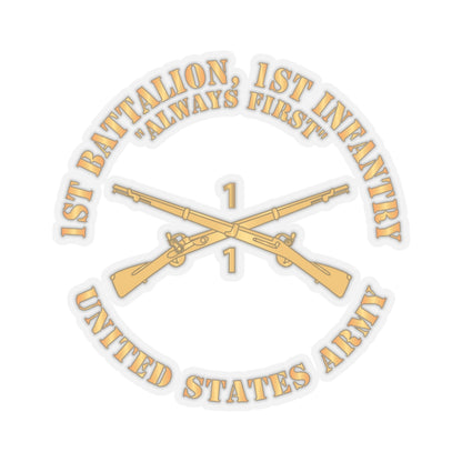 Kiss-Cut Stickers - Army - 1st Battalion, 1st Infantry Regiment Branch - Always First - US Army X 300