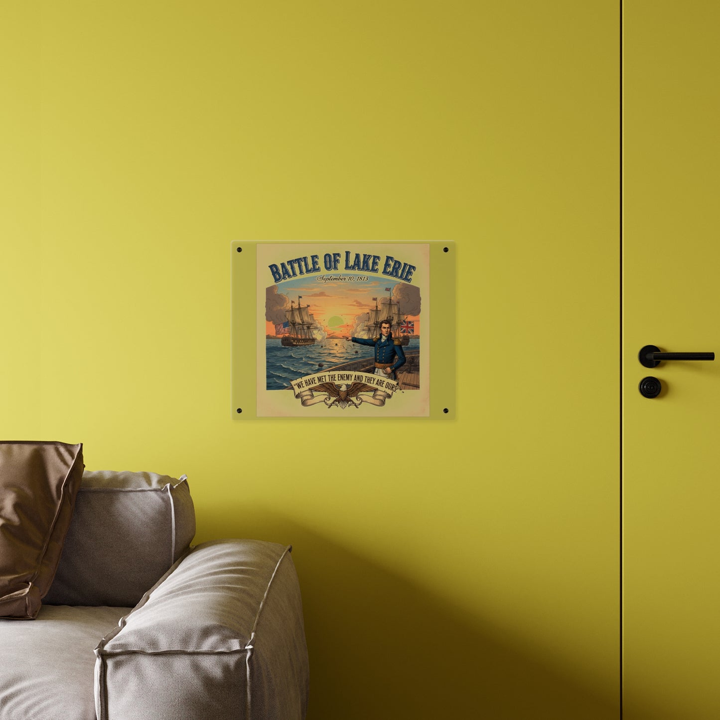 Acrylic Wall Art Panel - During the War of 1812, Commandant Perry’s American freshwater fleet takes on the Royal Navy in the Battle of Lake Erie