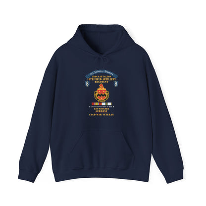 Unisex Heavy Blend™ Hooded Sweatshirt - 8th Infantry Division Scroll - 3rd Bn, 16th Field Artillery Regiment - Baumholder Germany - Cold War Vet w COLD SVC X 300