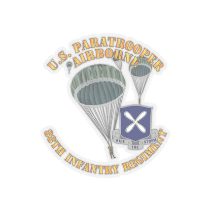 Kiss-Cut Stickers - Army - US Paratrooper - 88th Infantry Regiment X 300