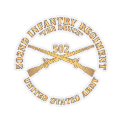 Kiss-Cut Stickers - Army - 502nd Infantry Regt - The Deuce - Infantry Br