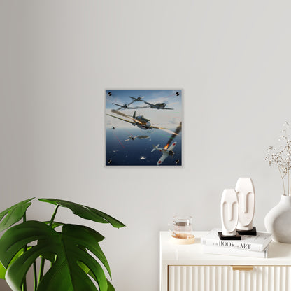 Acrylic Wall Art Panel - Curtis P-40 Kittyhawk w Machine Guns Blazing
