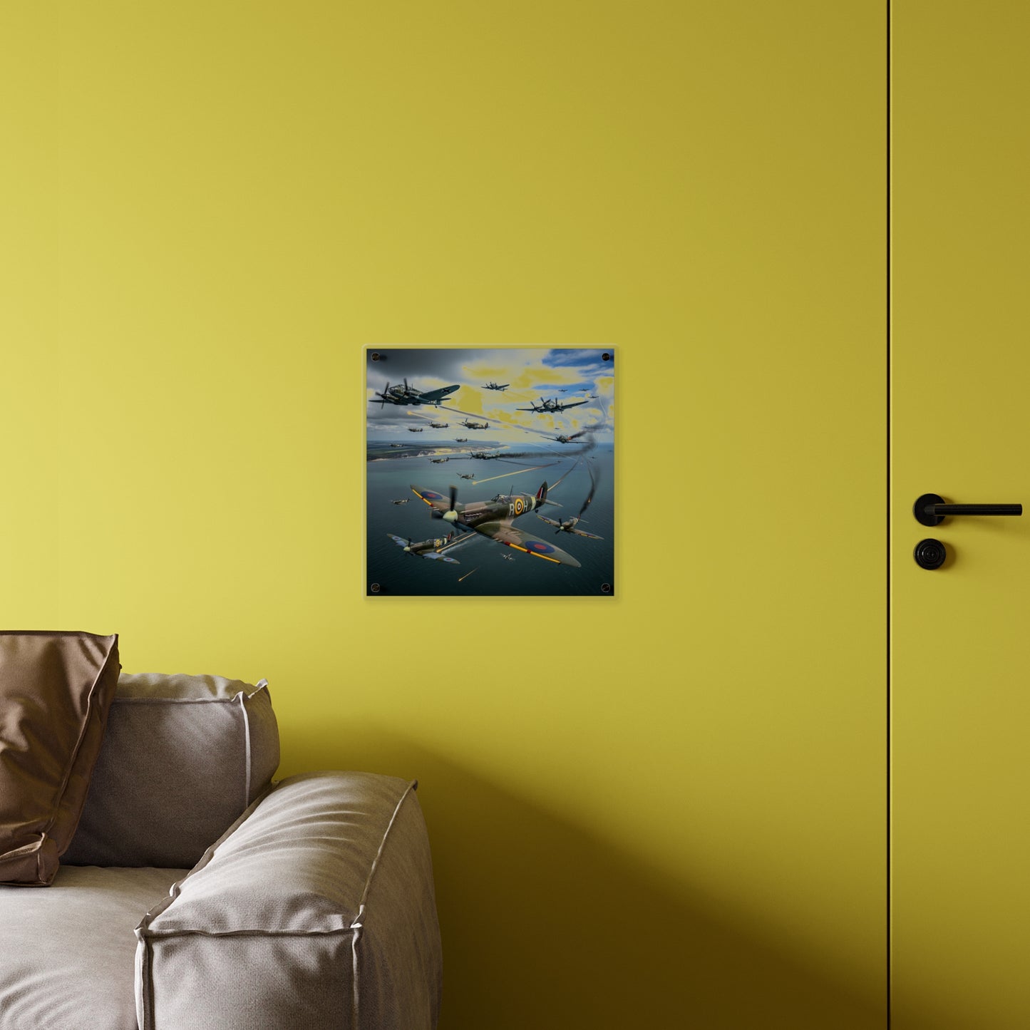 Acrylic Wall Art Panel - British and German aircraft during the Battle of Britain