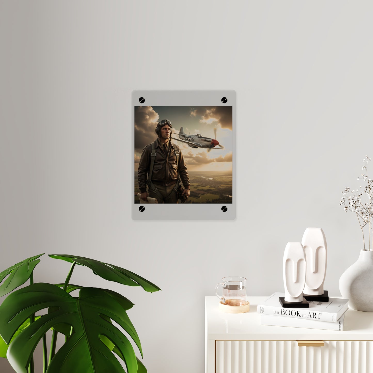 Acrylic Wall Art Panel - Army Air Corps Pilot