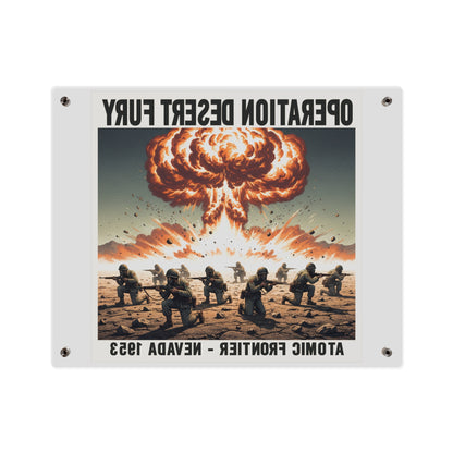 Acrylic Wall Art Panel - Atomic Testing in Nevada Desert Operation Fury