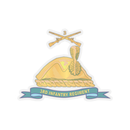 Kiss-Cut Stickers - Army - 3rd Infantry Regiment - Gold - w Br - Ribbon