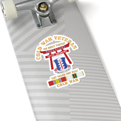 Kiss-Cut Stickers - Army - Cold War Veteran - 187th Infantry Regiment - Torii, Rakkasans, Let Valor Not Fail, English, Latin w COLD SVC