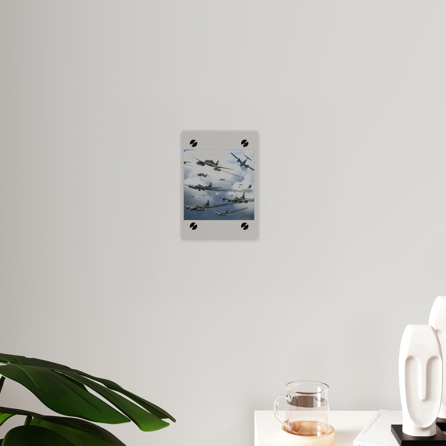 Acrylic Wall Art Panel - German jet fighters attacking US bombing formations