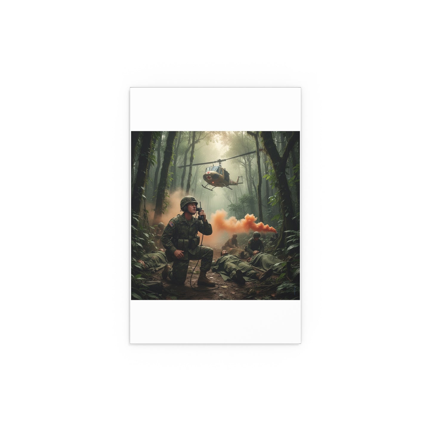 Indoor and Outdoor Silk Posters - Medevac Request - Vietnam