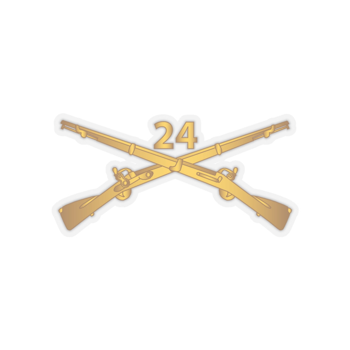Kiss-Cut Stickers - Army - 24th Infantry Regiment Branch wo Txt