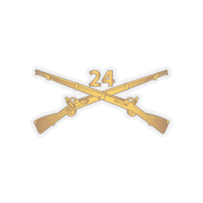 Kiss-Cut Stickers - Army - 24th Infantry Regiment Branch wo Txt