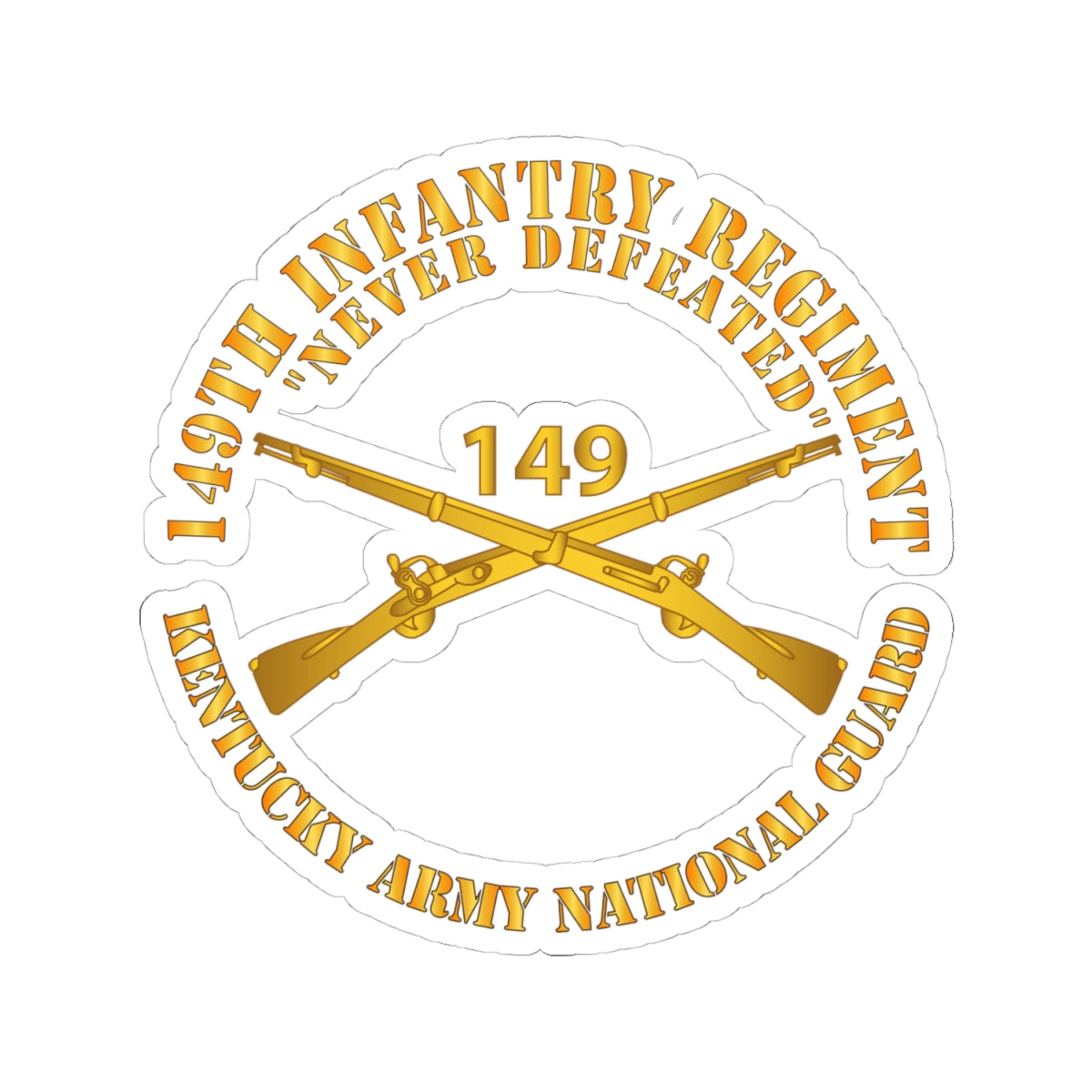 Kiss-Cut Stickers - Army -  149th Infantry Regiment - KYARNG - Branch X 300