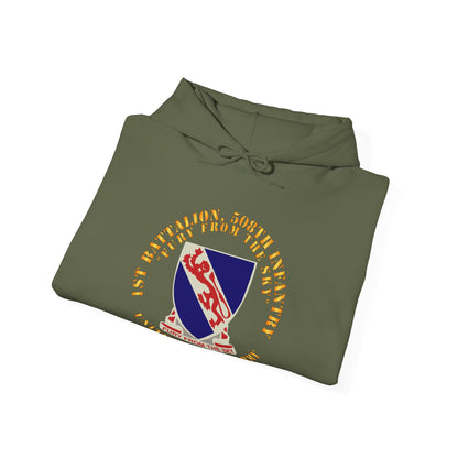 Unisex Heavy Blend™ Hooded Sweatshirt - Army -  1st Bn, 508th Infantry Regiment - Fury From the Sky - DUI X 300