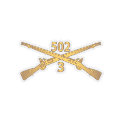 Kiss-Cut Stickers - Army - 3rd Bn 502nd Infantry Regt - Infantry Br wo Txt