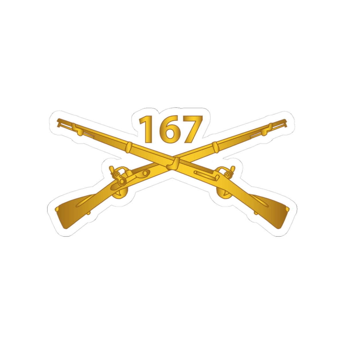 Kiss-Cut Stickers - Army - 167th Infantry Regiment - Inf Branch wo Txt X 300