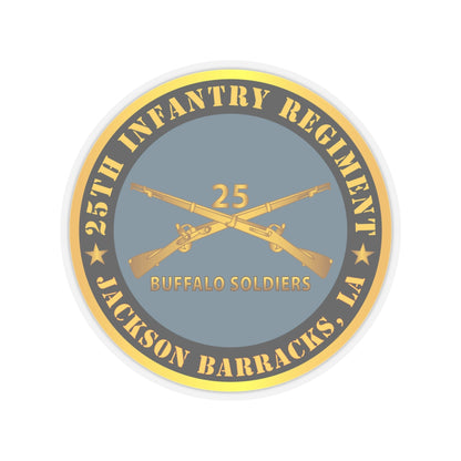 Kiss-Cut Stickers - Army - 25th Infantry Regiment - Jackson Barracks, LA - Buffalo Soldiers w Inf Branch