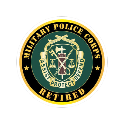 Kiss-Cut Stickers - Army - Military Police Corps Regimental Crest - Retired