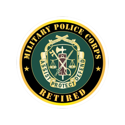 Kiss-Cut Stickers - Army - Military Police Corps Regimental Crest - Retired